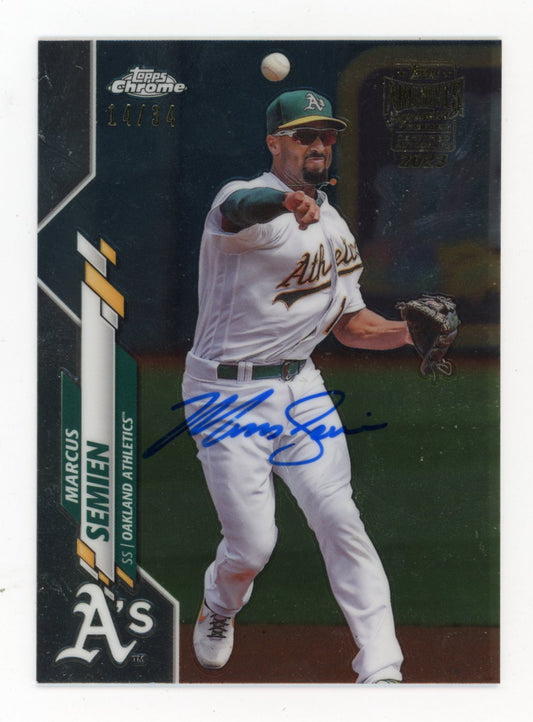 2022 Topps Archives Signature Series  Marcus Semien Marcus Semien #/34 Athletics