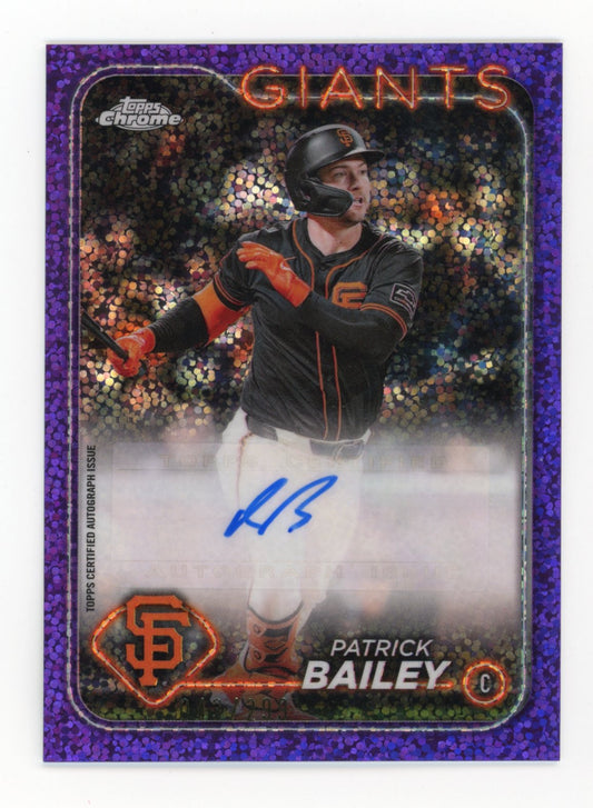 2024 Topps Chrome Update #AC-PB Patrick Bailey Auto Purple Speckle #/299 Giants