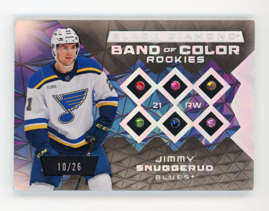 2025-26 Upper Deck Black Diamond #BCR-JS Jimmy Snuggerud Band of Color RC #/26
