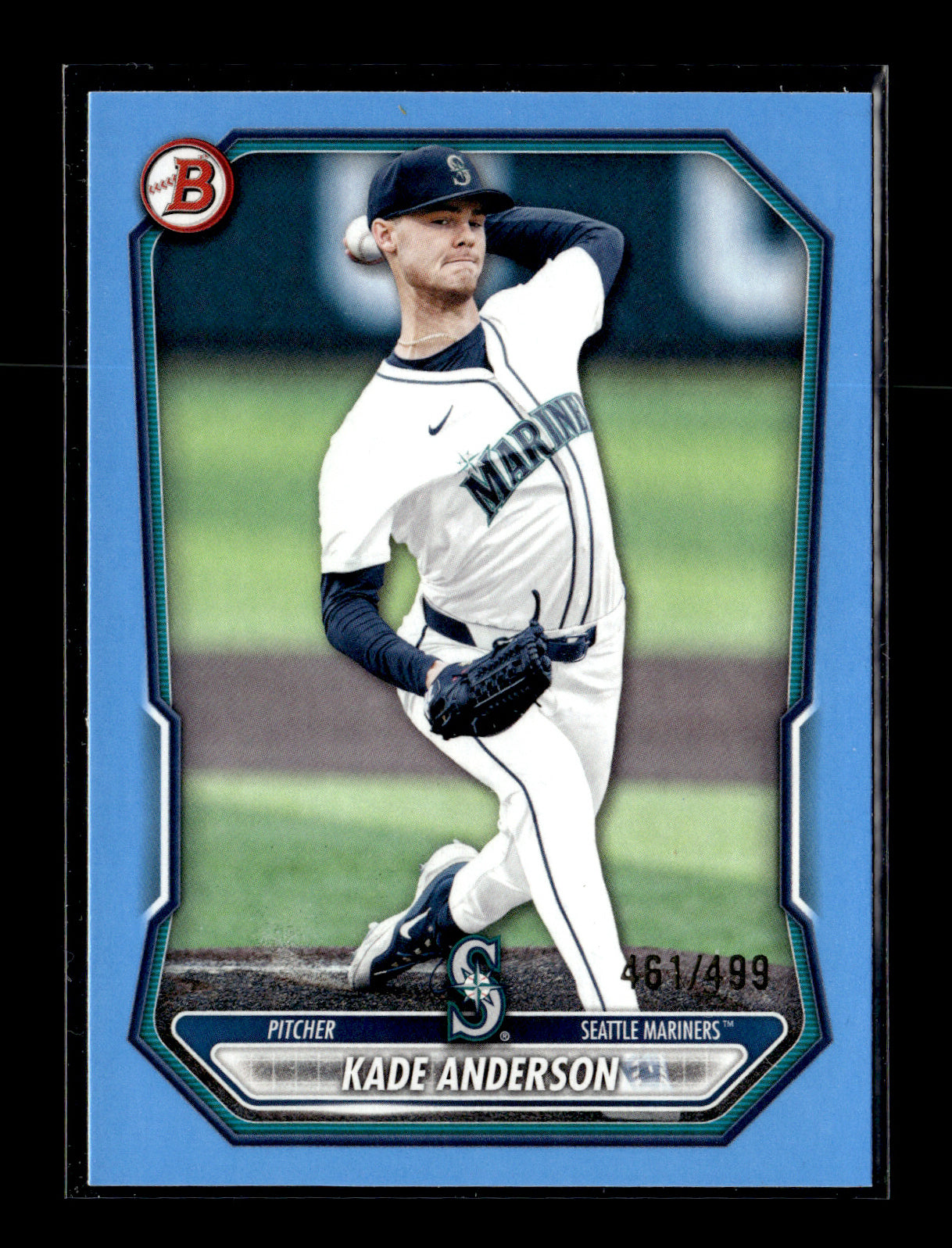 2026 Bowman Kade Anderson #BP-19 Prospects Sky Blue #/499 Seattle Mariners