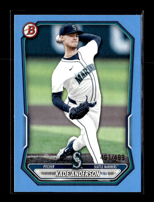2026 Bowman Kade Anderson #BP-19 Prospects Sky Blue #/499 Seattle Mariners