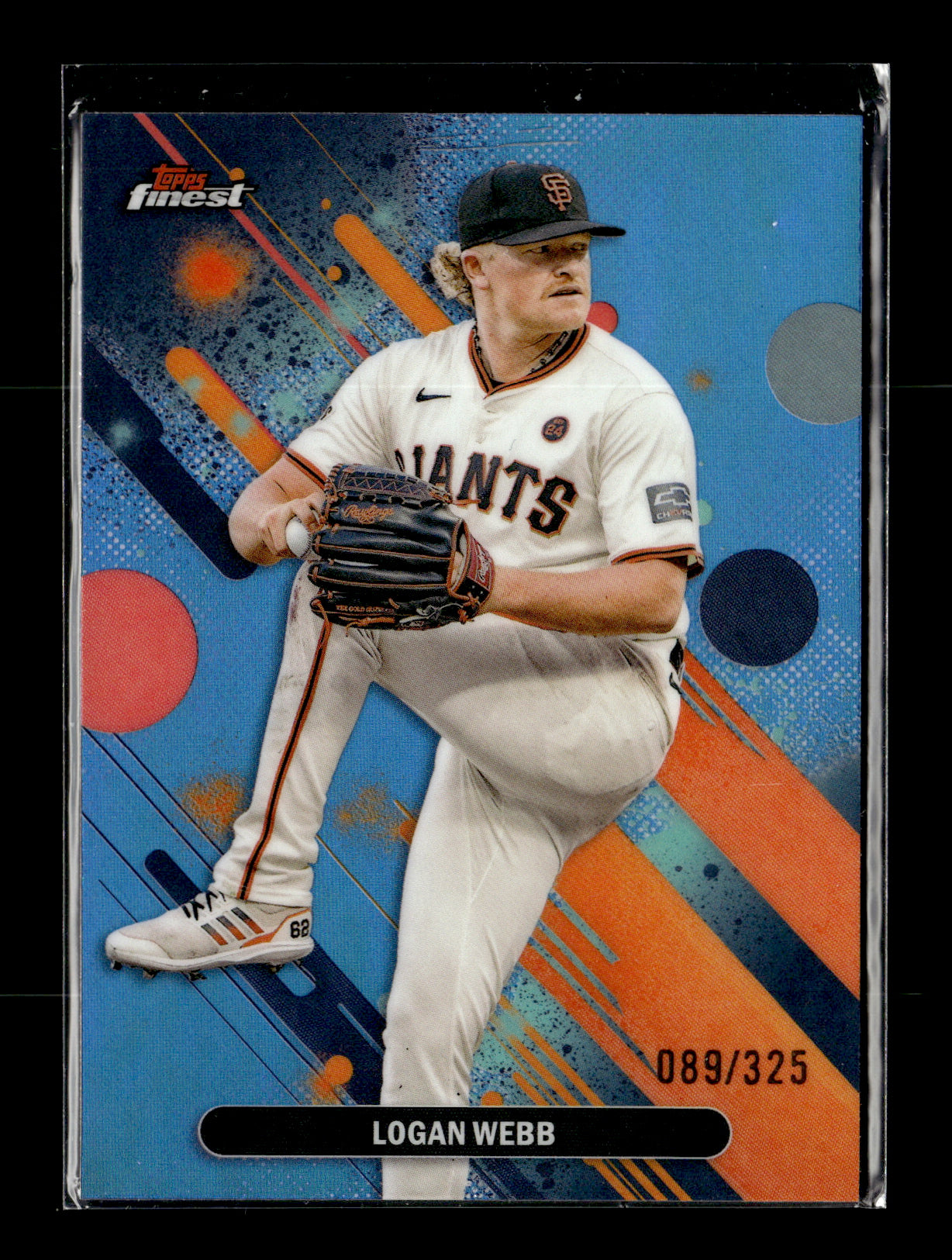 2025 Finest Logan Webb #64 Sky Blue Refractors #/325 San Francisco Giants