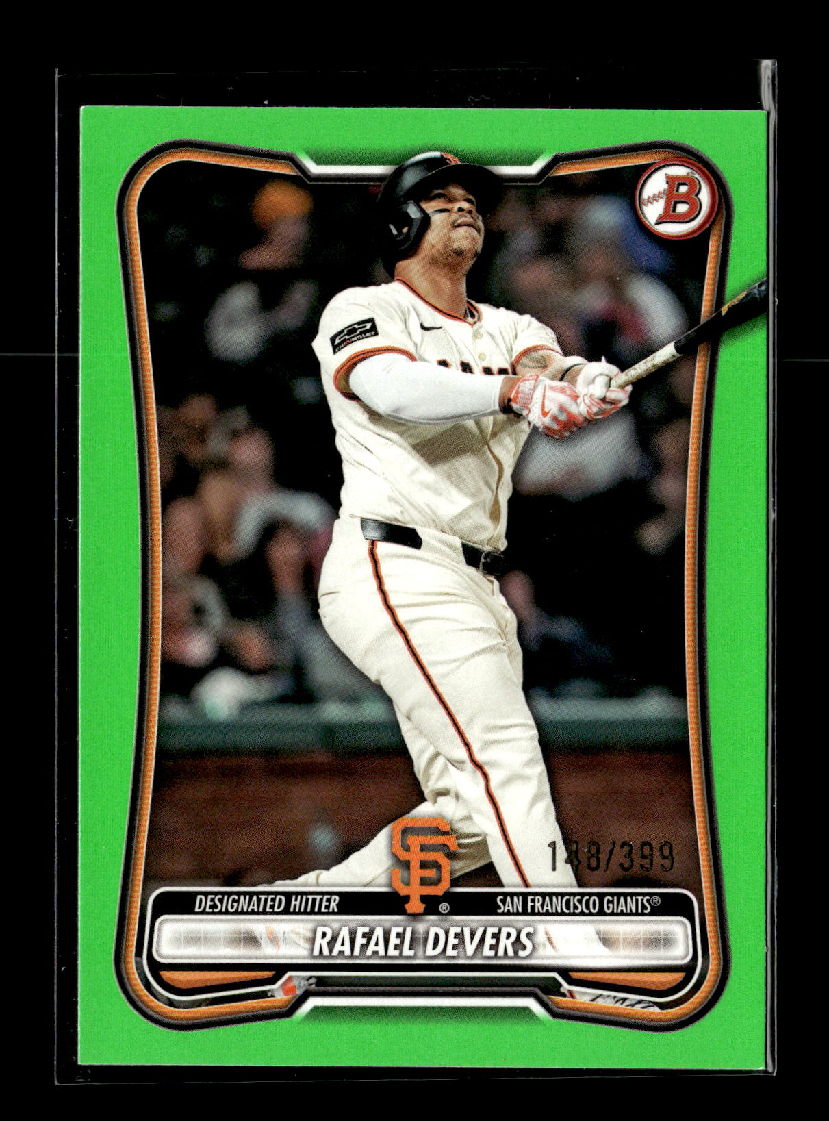 2026 Bowman Rafael Devers #89 Neon Green #/399 San Francisco Giants