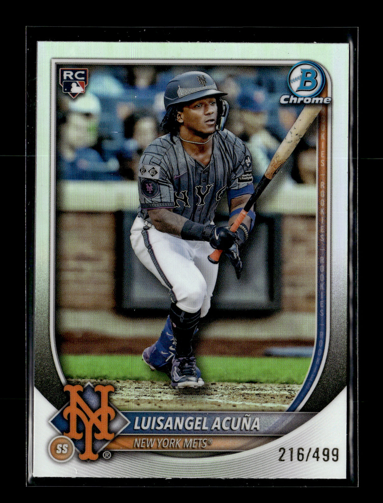 2025 Bowman Chrome Luisangel Acuña #32 Refractor #/499 New York Mets