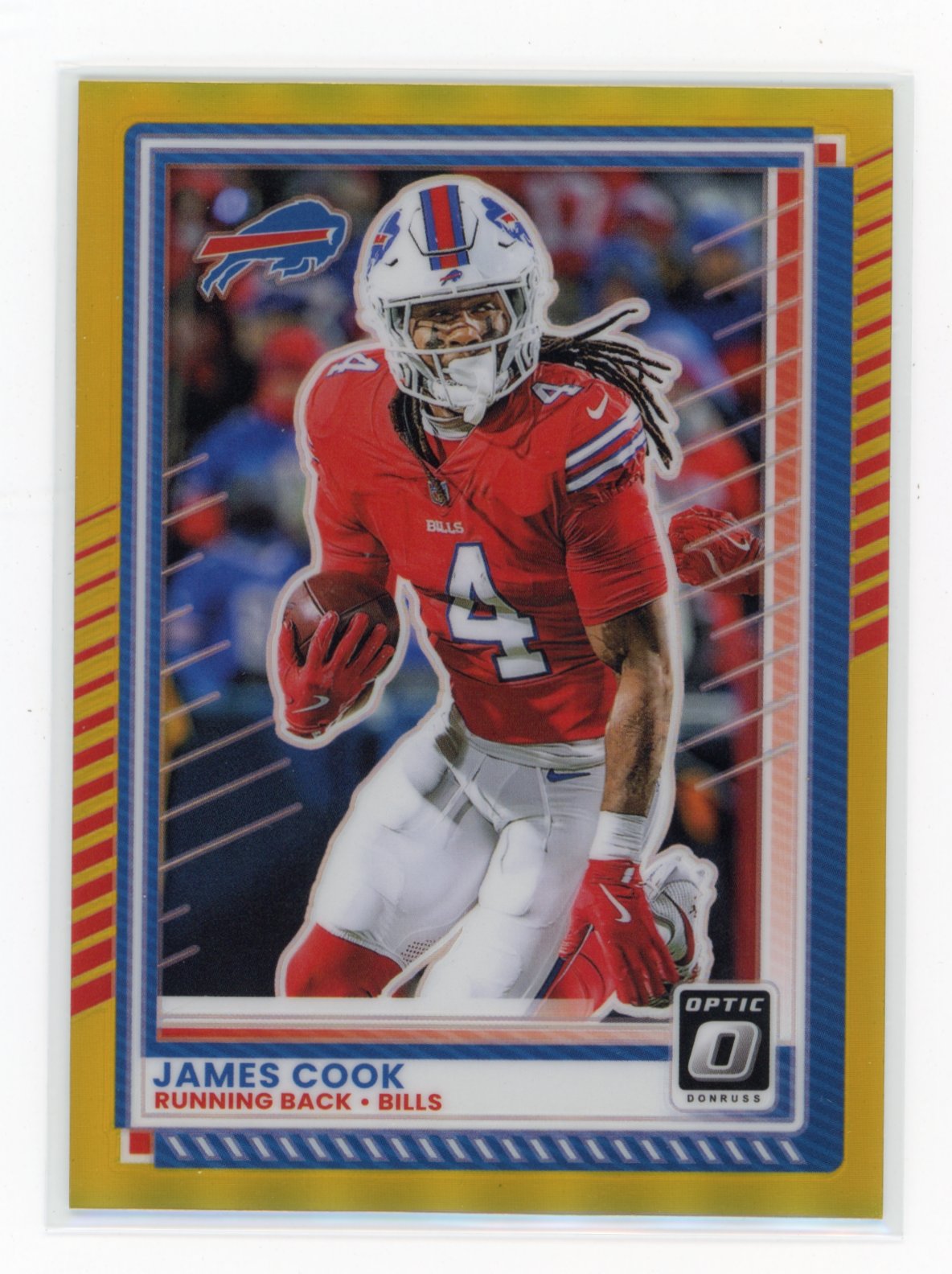 2025 Donruss Optic James Cook #138 Gold #/10 Buffalo Bills