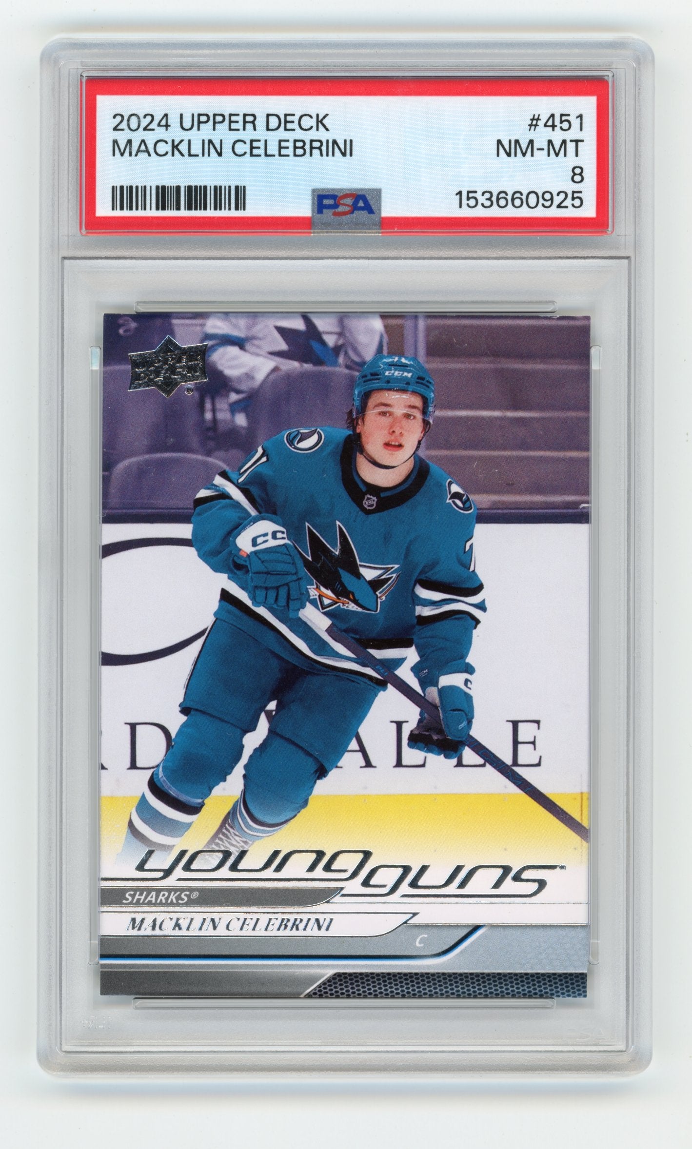 2024-25 Upper Deck Macklin Celebrini #451 San Jose Sharks