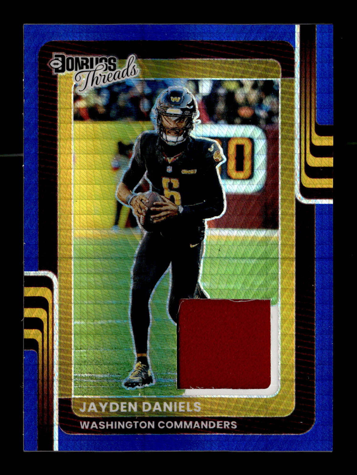 2025 Donruss Optic Jayden Daniels #DTBH-JDS Donruss Threads Blue Hyper