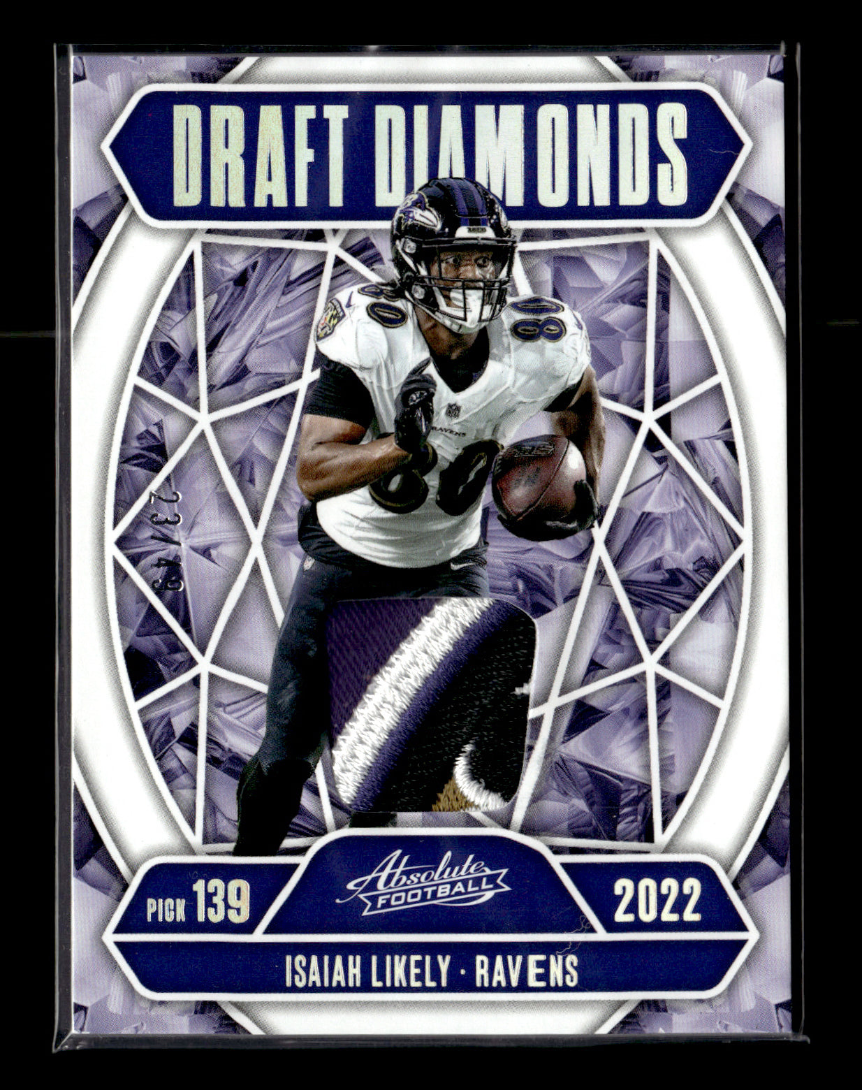 2025 Panini Absolute Isaiah Likely #DDJ-ILI Draft Diamonds Jersey Holo Silver/49
