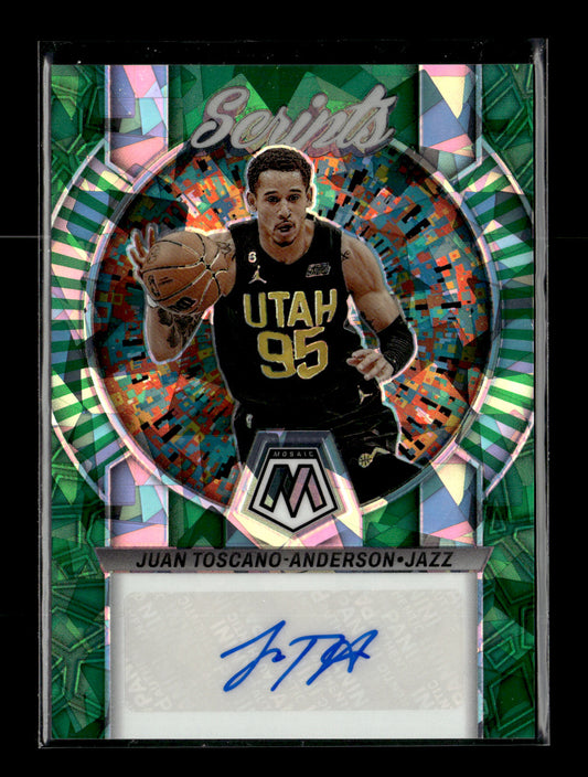 2022-23 Panini Mosaic Juan Toscano-Anderson #MS-JTA Scripts Green Ice Utah Jazz