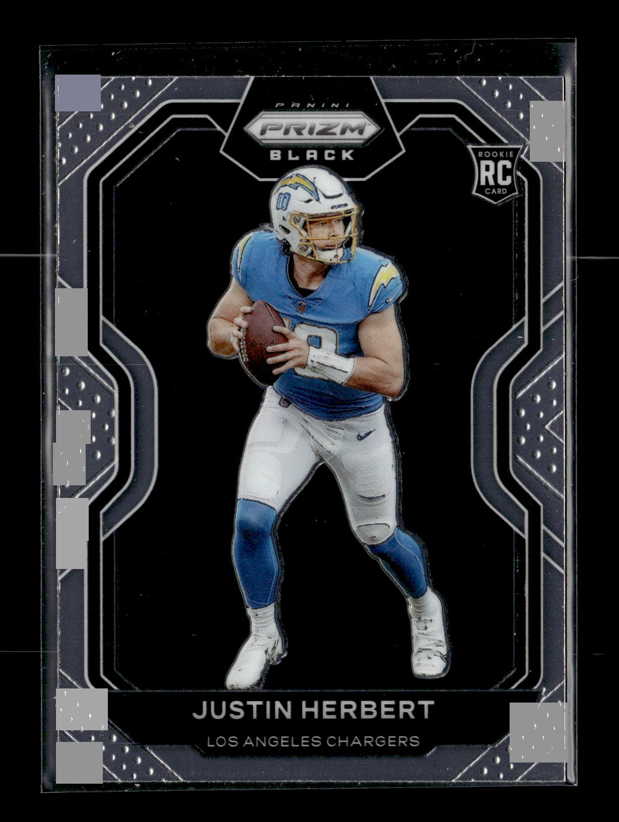 2020 Panini Chronicles Justin Herbert #PB-3 Prizm Black Los Angeles Chargers