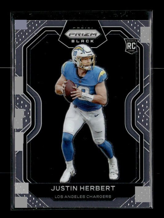 2020 Panini Chronicles Justin Herbert #PB-3 Prizm Black Los Angeles Chargers