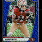2024 Panini Prizm Brandon Aiyuk #251 Blue Shimmer #/25 San Francisco 49ers