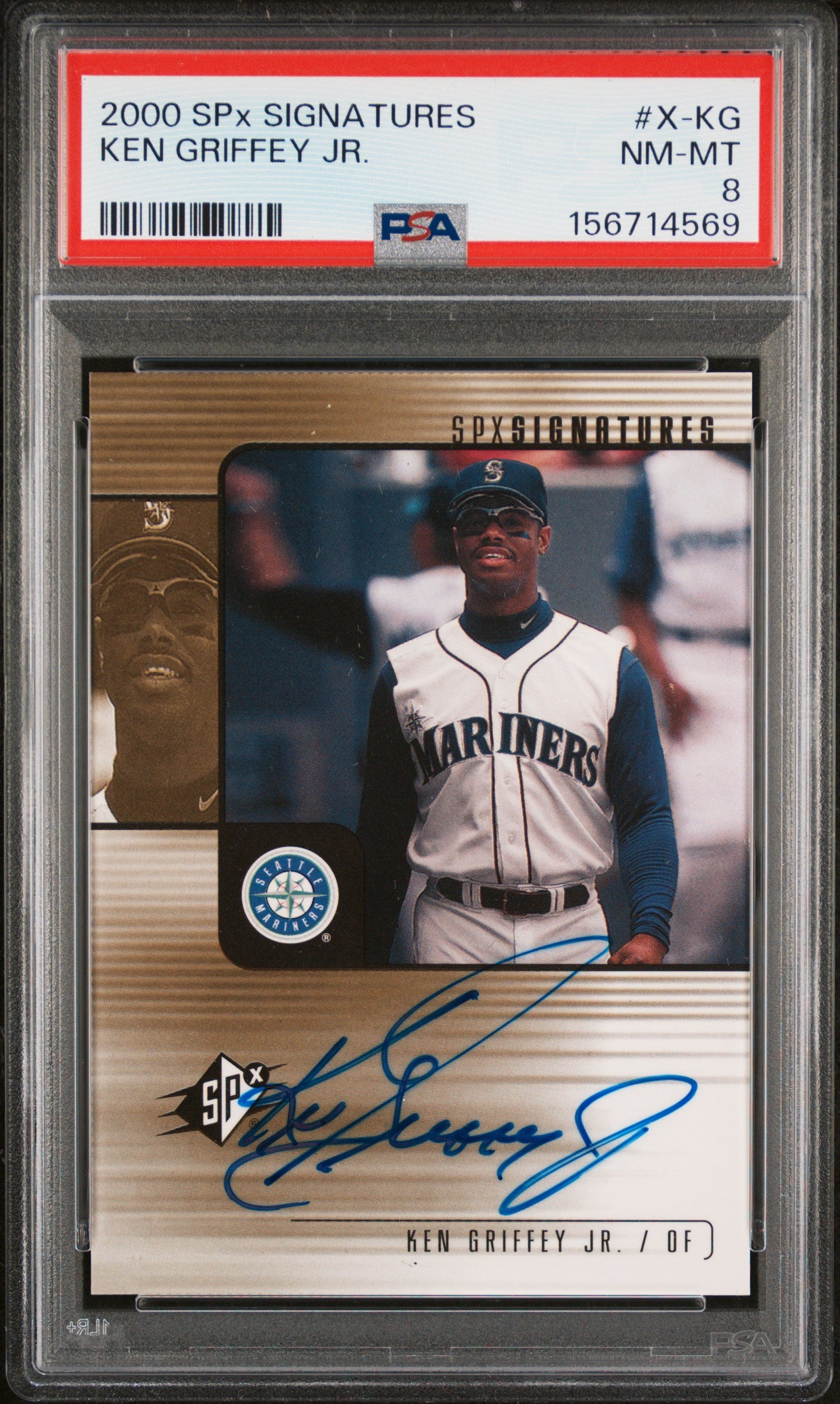 2000 Spx Signature Ken Griffey Jr. #X-KG PSA 8 Seattle Mariners