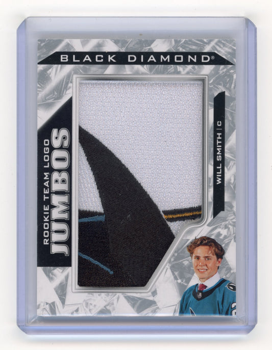 2024-25 Upper Deck Black Diamond Will Smith #RTL-WS Team Logo Jumbo Rookies San Jose Sharks