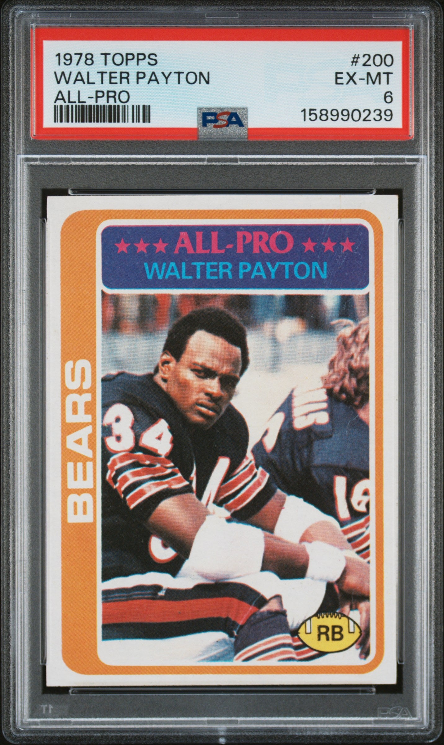 1978 Topps Walter Payton #200 All-Pro PSA 6