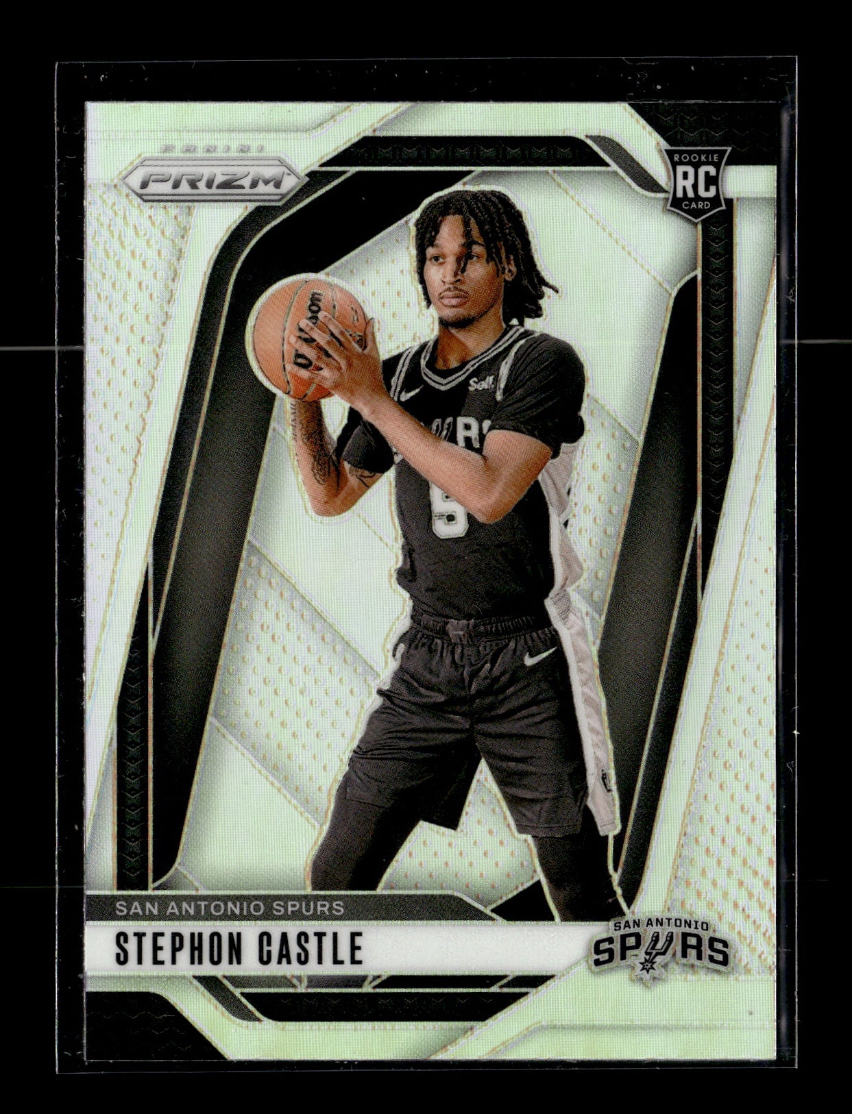2024-25 Panini Prizm Stephon Castle #234 Prizms Silver San Antonio Spurs