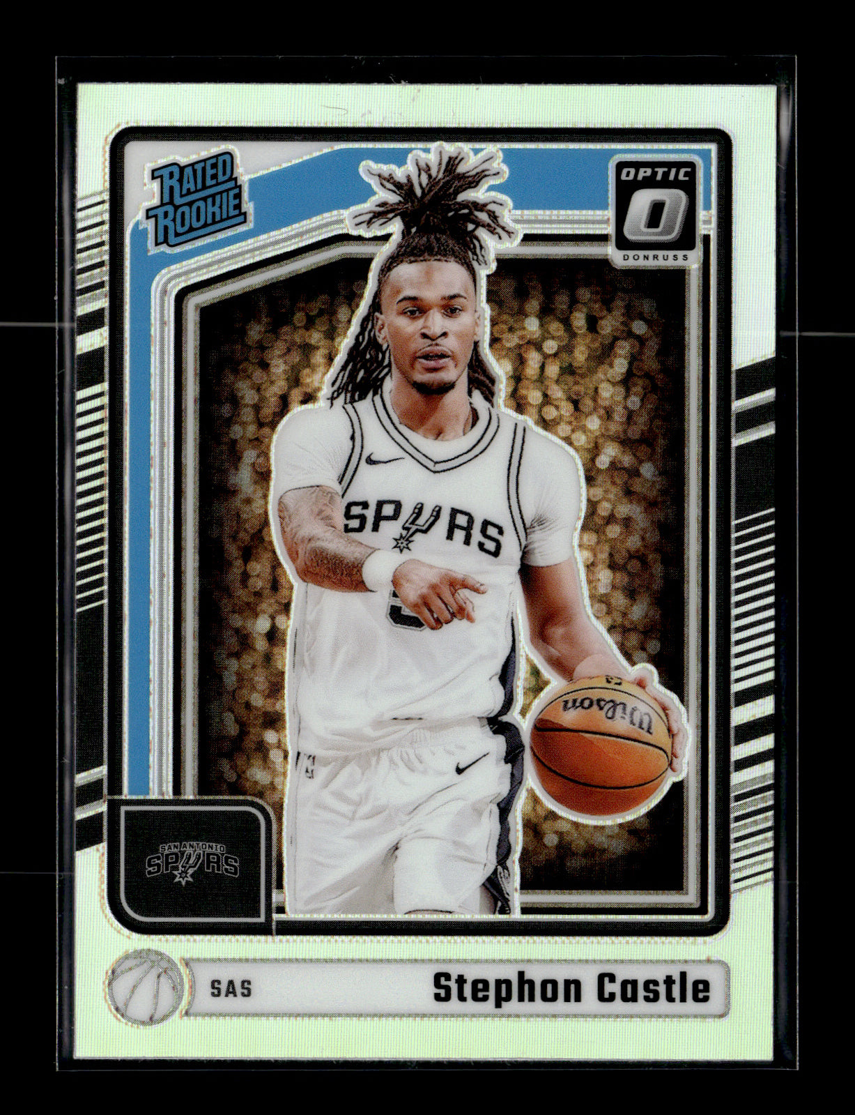 2024-25 Donruss Optic Stephon Castle #254 Holo San Antonio Spurs