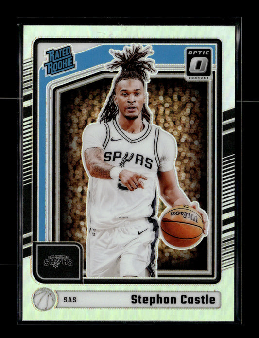 2024-25 Donruss Optic Stephon Castle #254 Holo San Antonio Spurs