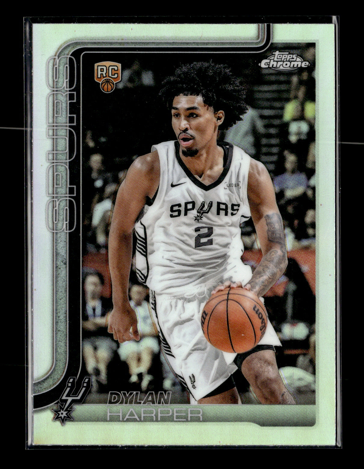 2025-26 Topps Chrome Dylan Harper #252 Refractor San Antonio Spurs