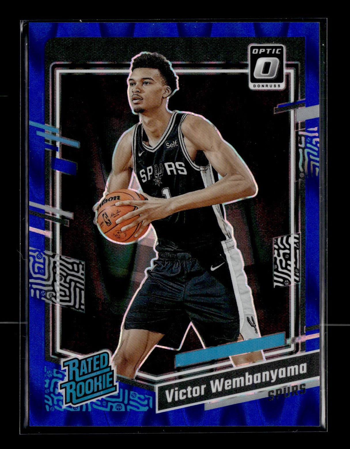 2023-24 Donruss Optic Victor Wembanyama #225 Blue Seismic #/249 San Antonio Spurs