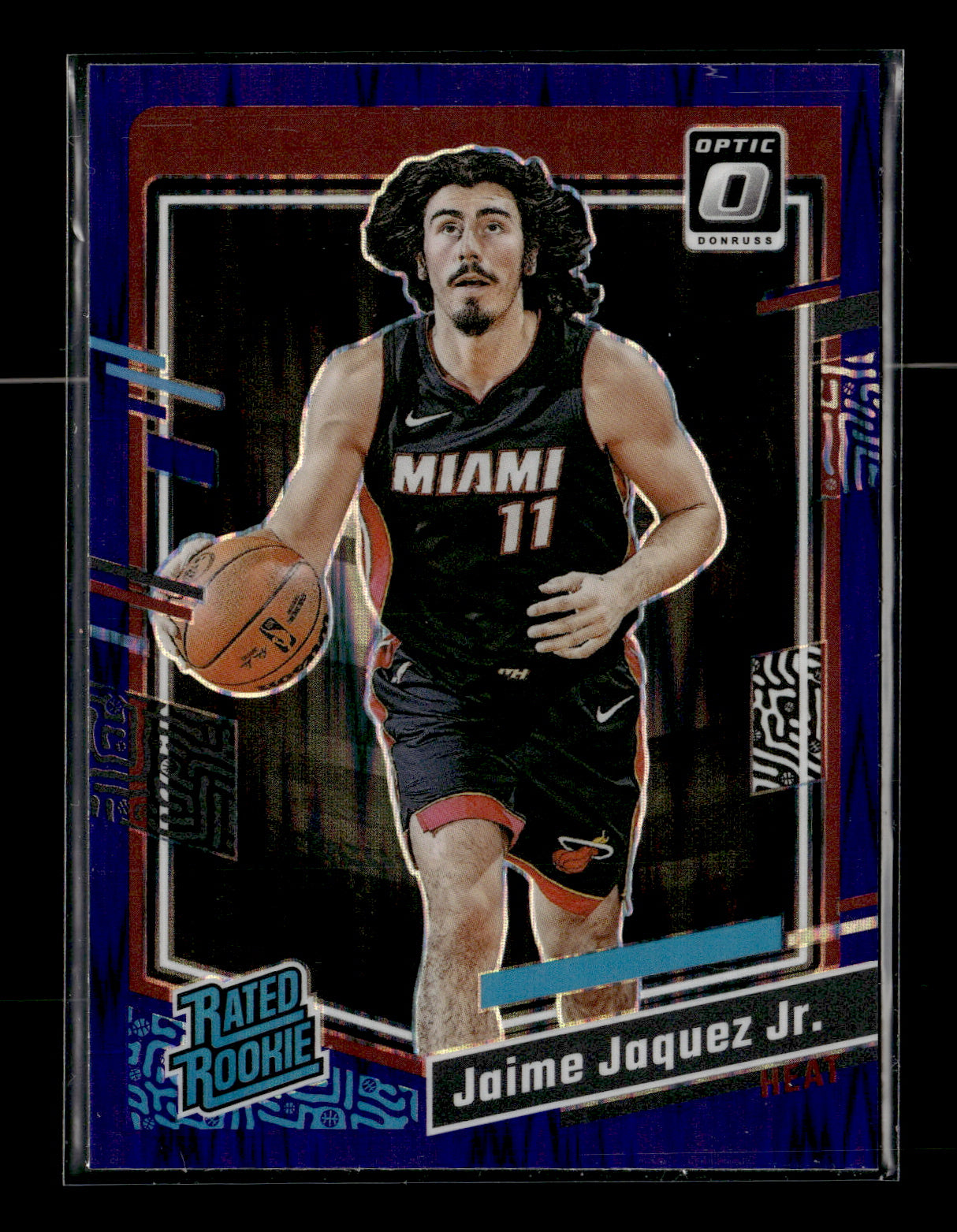2023-24 Donruss Optic Jaime Jaquez Jr. #216 Purple Shock Miami Heat