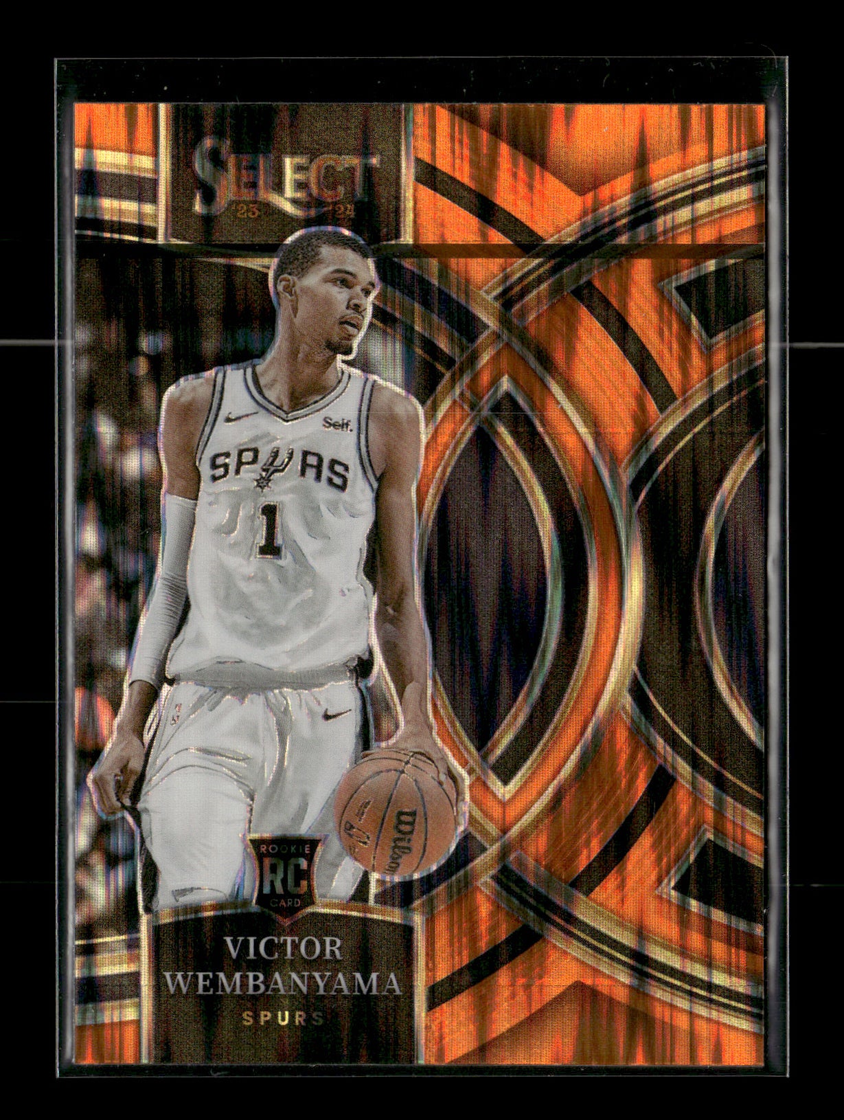 2023-24 Panini Select Victor Wembanyama #121 Orange Flash Prizms San Antonio Spurs