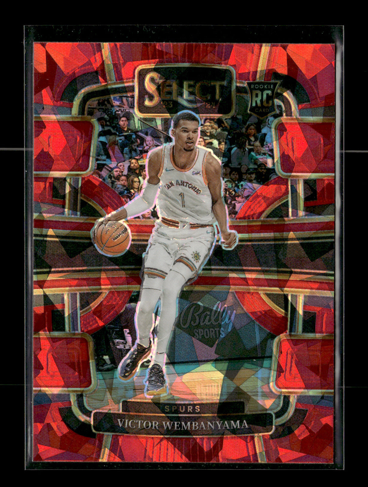 2023-24 Panini Select Victor Wembanyama #87 Red Cracked Ice Prizms San Antonio Spurs