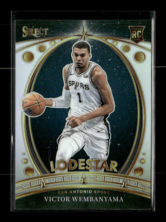 2023-24 Panini Select Victor Wembanyama #9 Lodestars Silver Prizms San Antonio Spurs