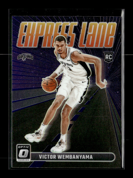 2023-24 Donruss Optic Victor Wembanyama #8 Express Lane Purple San Antonio Spurs