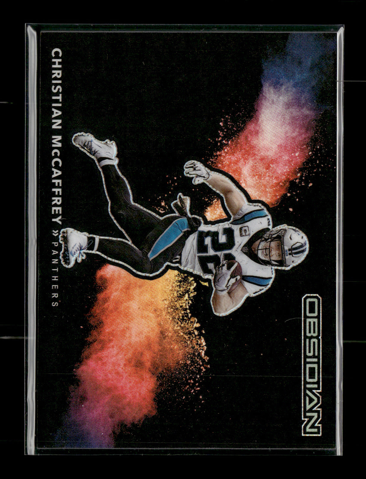 2021 Panini Obsidian Christian McCaffrey #CB-8 Color Blast Black Carolina Panthers