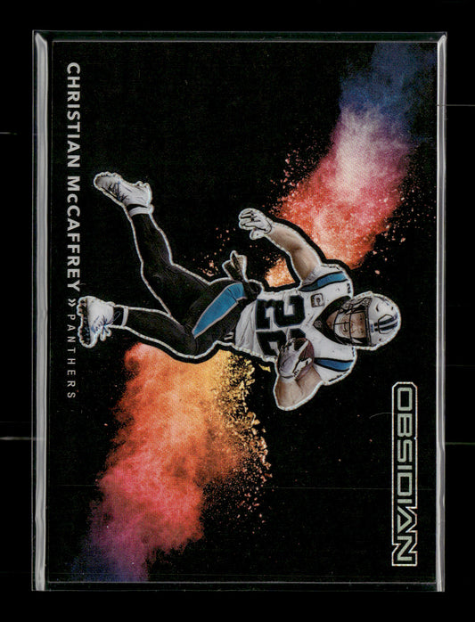 2021 Panini Obsidian Christian McCaffrey #CB-8 Color Blast Black Carolina Panthers