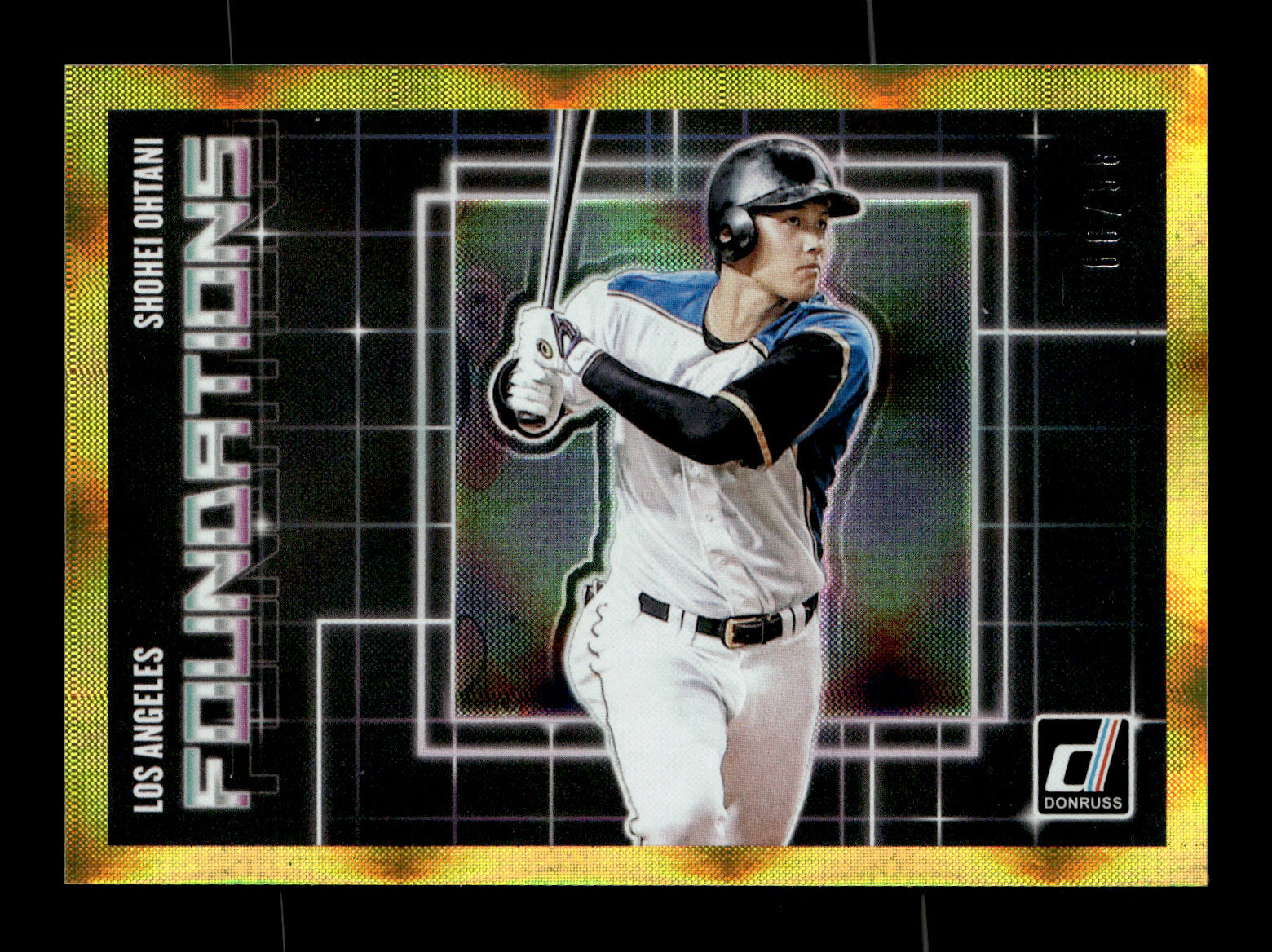2018 Donruss Shohei Ohtani #F7 Foundations Gold #/99 Los Angeles Angels
