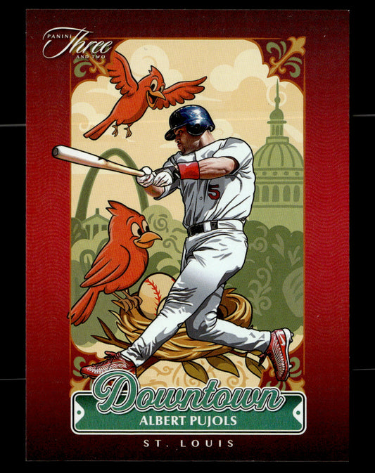 2025 Panini Three and Two Albert Pujols #13 Downtown St. Louis Cardinals