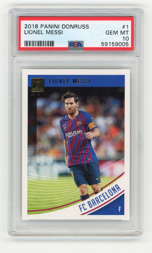 2018 Panini Donruss Lionel Messi #1 PSA 10