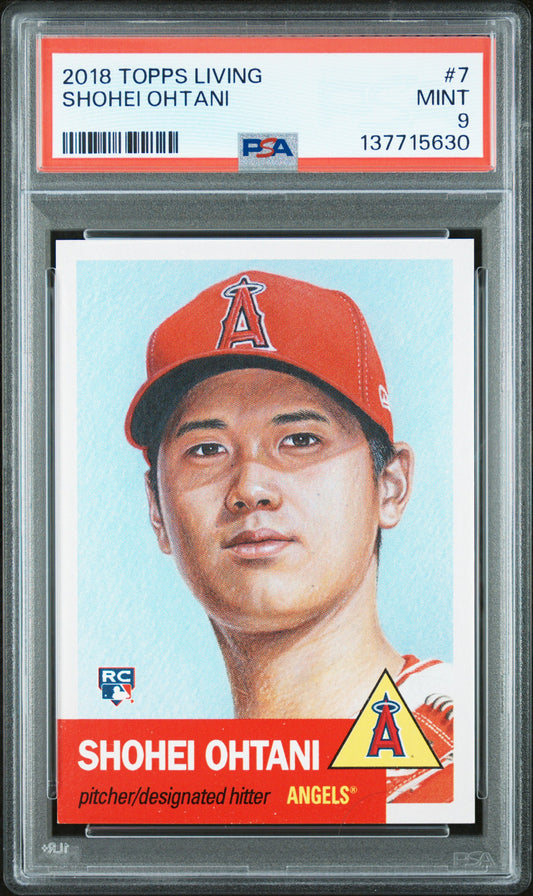 2018 Topps Living Shohei Ohtani #7 PSA 9 Los Angeles Angels