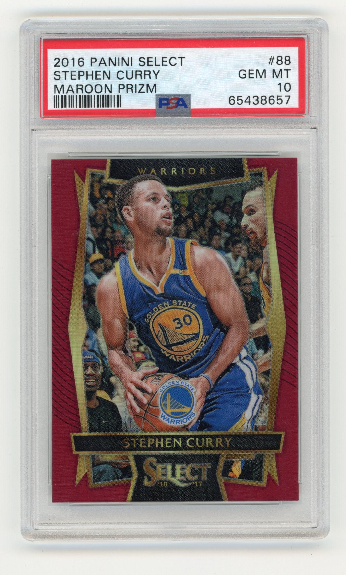 2016 Panini Select Stephen Curry #88 Maroon Prizm PSA 10