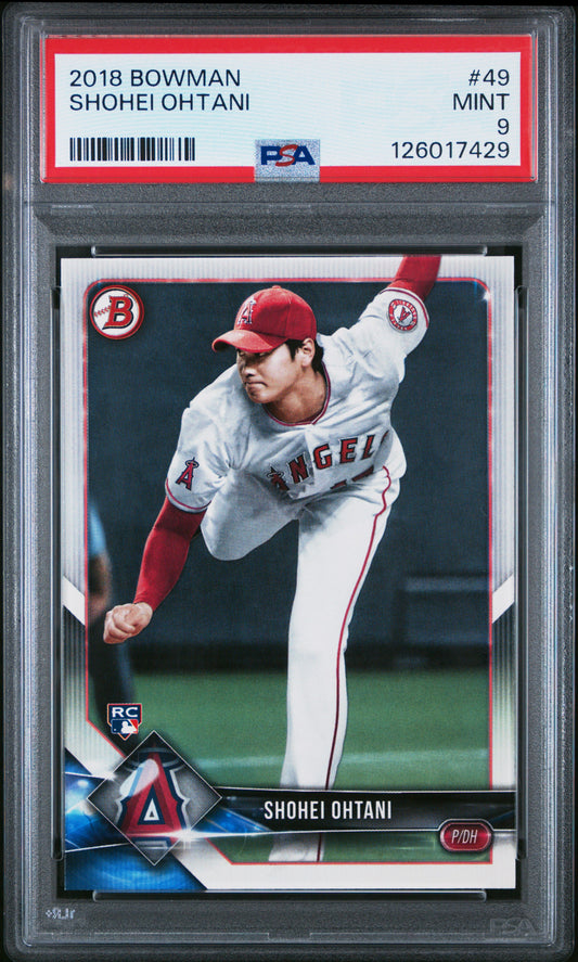 2018 Bowman Shohei Ohtani #49 PSA 9 Los Angeles Angels