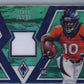 2020 Panini Phoenix Jerry Jeudy #PF-JJ Phoenix Fabrics Green #/25 Denver Broncos