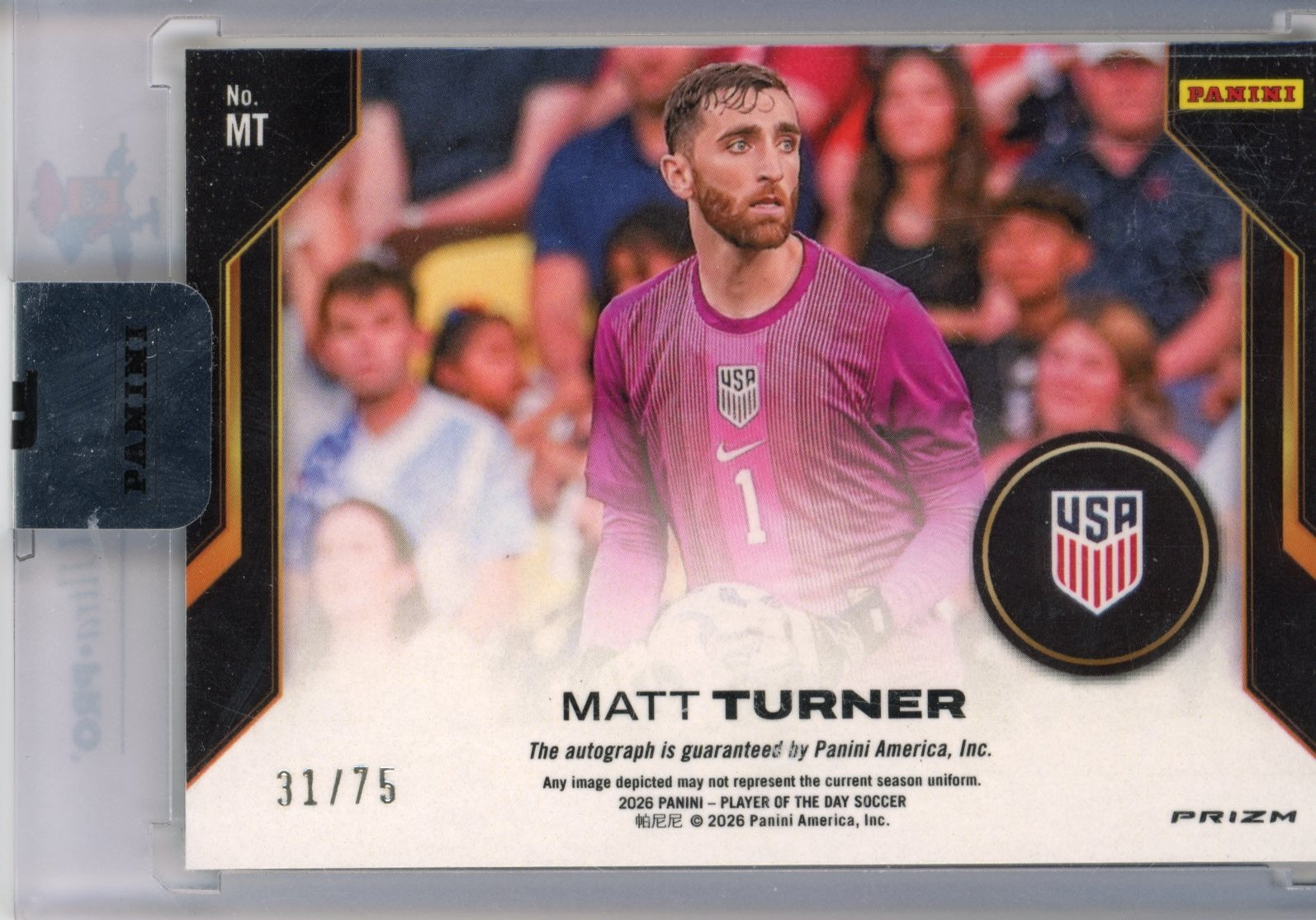 2024-25 Panini Immaculate Collection Matt Turner #TS-MT The Standard #/75 USA