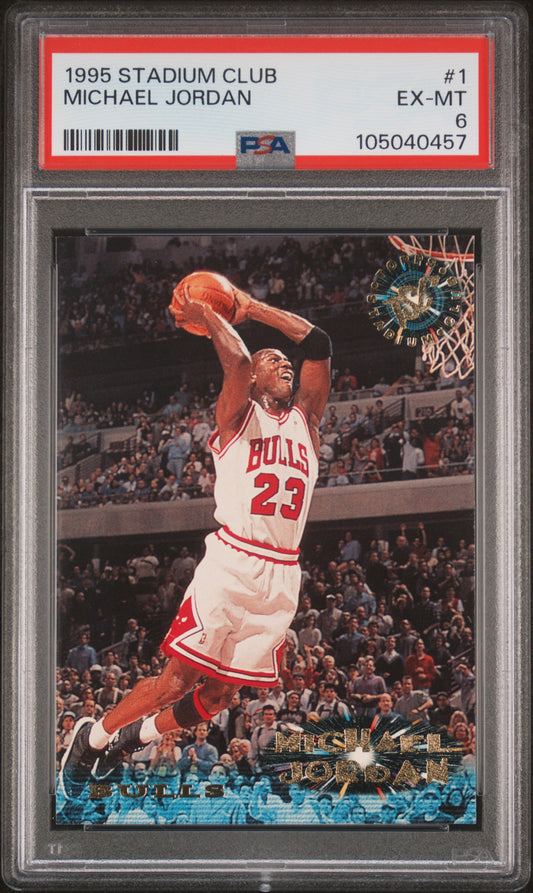 1995-96 Stadium Club Michael Jordan #1 PSA 6 Chicago Bulls
