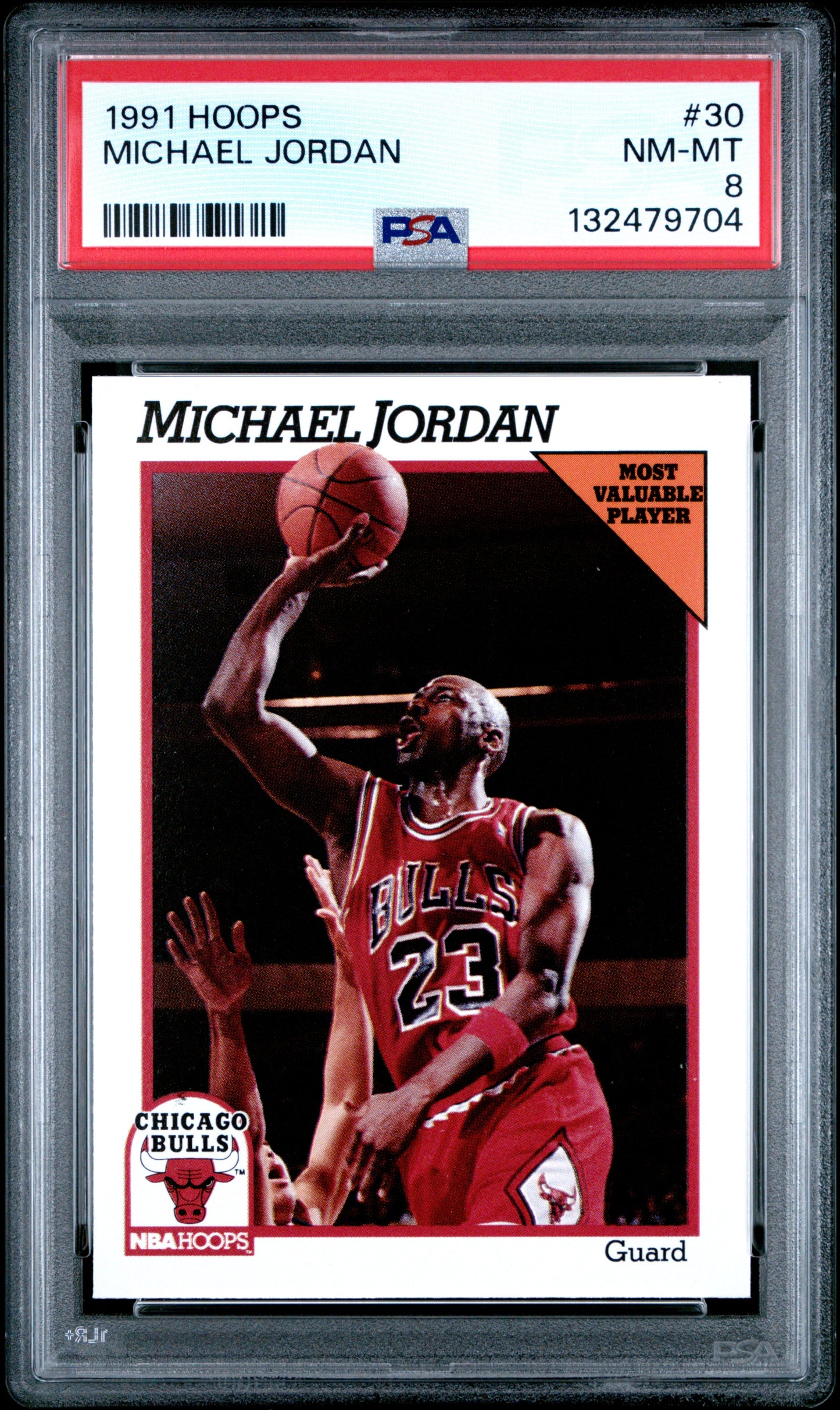 1991-92 Hoops Michael Jordan #30 PSA 8 Chicago Bulls