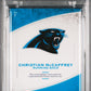 2017 Panini Crown Royale Christian McCaffrey #3 Jumbo Rookie Silhouettes Jerseys Pink #/250 PSA 8 Carolina Panthers
