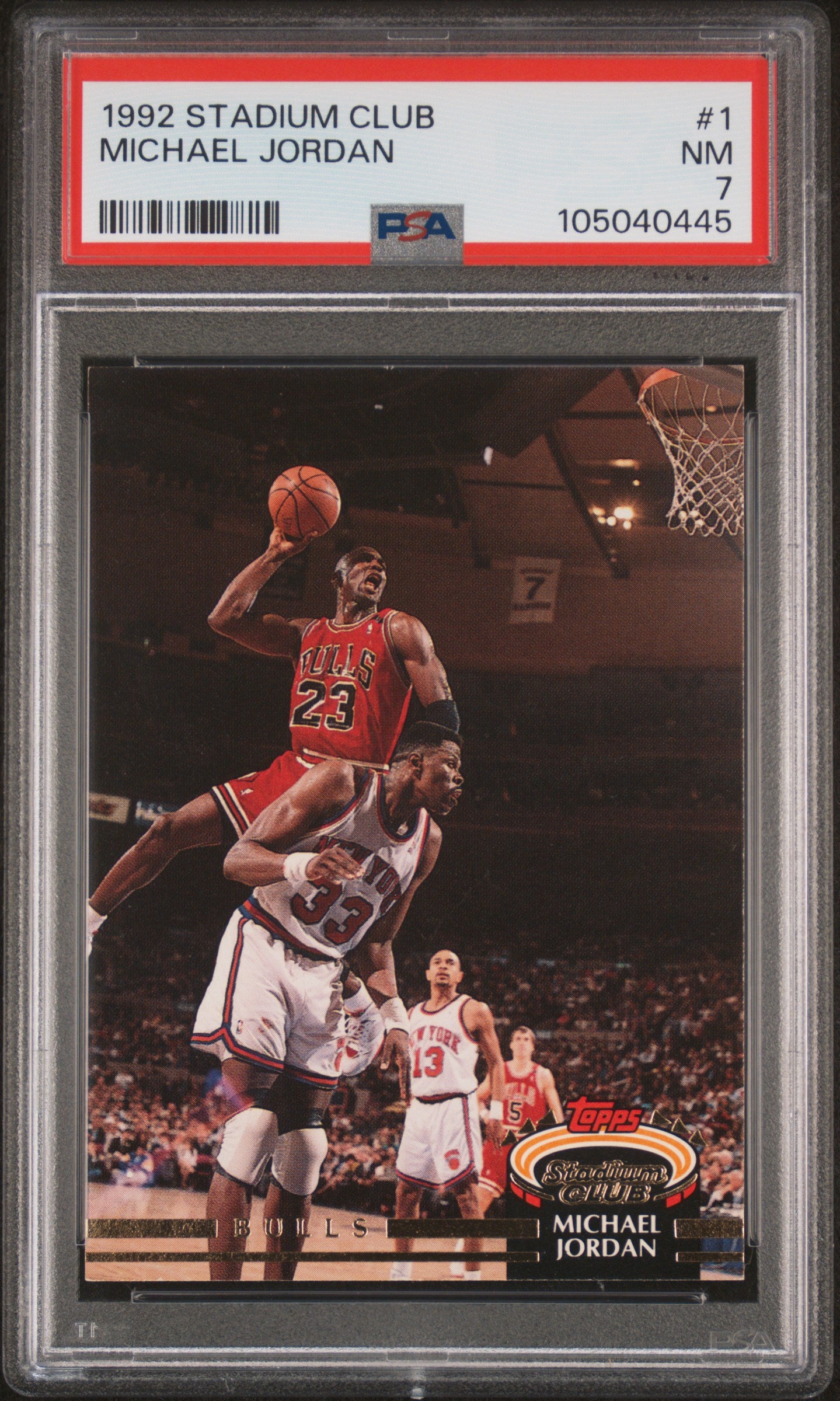 1992-93 Stadium Club Michael Jordan #1 PSA 7 Chicago Bulls