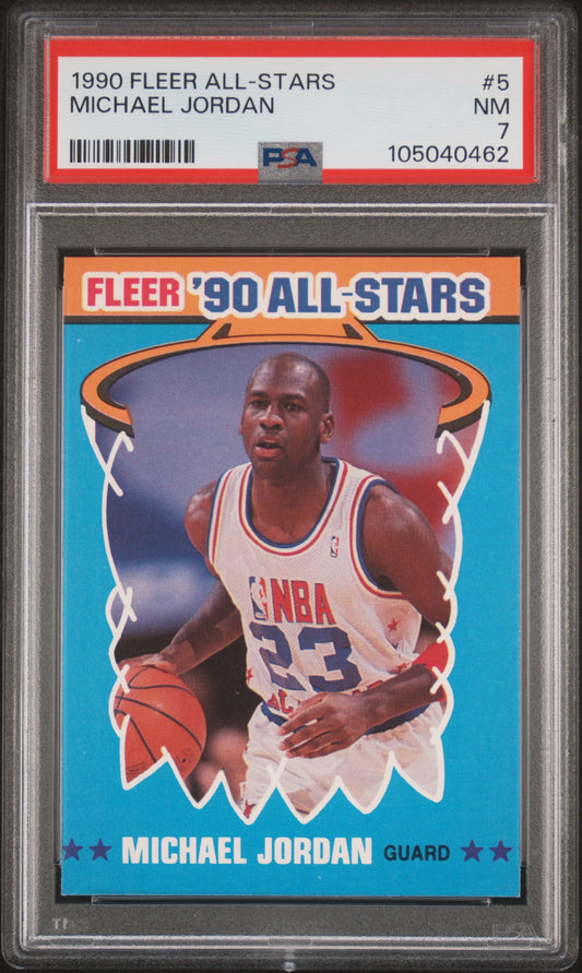 1990-91 Fleer Michael Jordan #5 All-Stars PSA 7 Chicago Bulls
