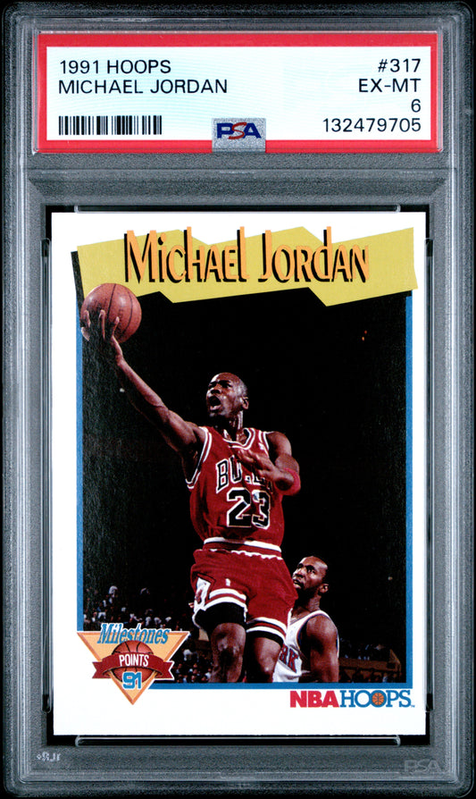 1991-92 Hoops Michael Jordan #317 PSA 6 Chicago Bulls