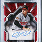 2025 Topps Tier One Cade Povich #BOA-CP Break Out Autographs Red Foil PSA 6 Baltimore Orioles