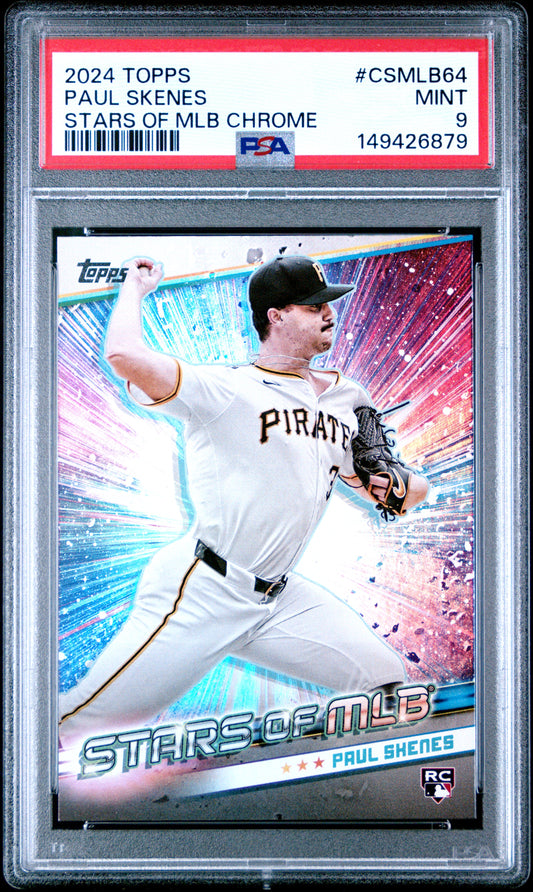 2024 Topps Update Paul Skenes #CSMLB-64 Stars of MLB Chrome PSA 9 Pittsburgh Pirates