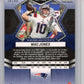 2022 Panini Mosaic Mac Jones #133 Mosaic Choice Fusion Red and Yellow #/80 New England Patriots