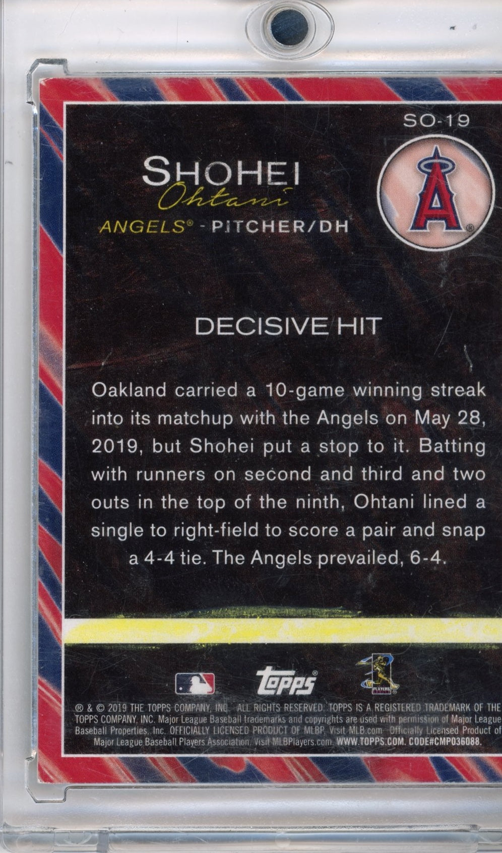 2019 Topps Update Shohei Ohtani #SO-19 Shohei Ohtani Highlights Los Angeles Angels