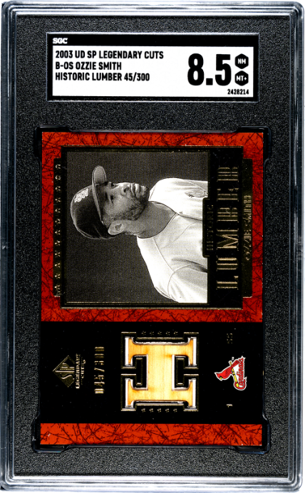 2003 SP Legendary Cuts Ozzie Smith #B-OS Historic Lumber #/300 SGC 8.5 St. Louis Cardinals